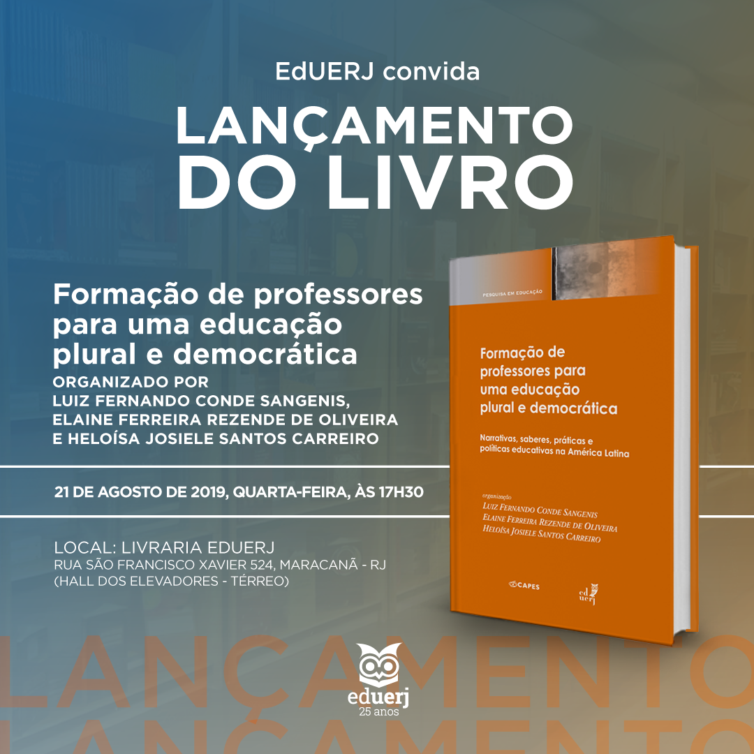 EdUERJ lança livro sobre formação de professores UERJ Universidade do Estado do Rio de Janeiro