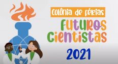 Marca da colônia de férias Futuros Cientistas da FFP-Uerj.